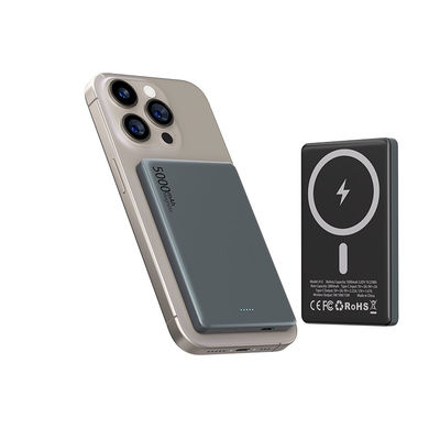 Dobra cena. Niestandardowy bank zasilania magnetycznego 5000mAh 5W 7.5W Przenośny bank zasilania bezprzewodowego w Internecie