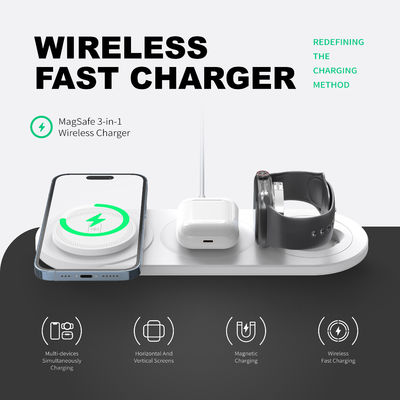 3 w 1 ładowarka bezprzewodowa 5W 7.5W 10W 15W Do ładowania / 1 X kabel typu C
