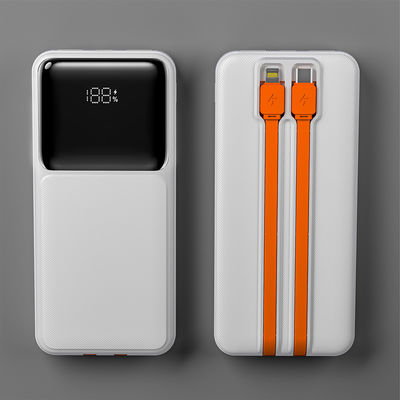 Dobra cena. Kompaktowy wbudowany w kabel Power Bank Biały Przenośny Power Bank Ochrona przed przeładowaniem w Internecie