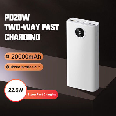 Dobra cena. PD 20W 22.5W Power Bank z ABS PC w żywym niebiesko-białym kolorze dla przenośnego rozwiązania ładowania w Internecie